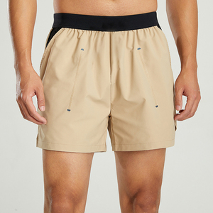 Short de bain pour homme orange uni, séchage rapide, taille élastique, décontracté, avec poches, taille mi-haute, longueur courte - Product Image 3