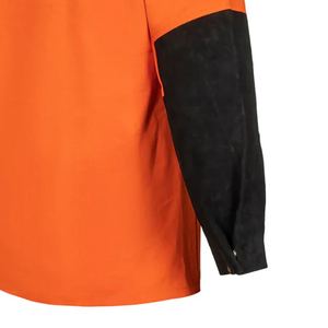 Veste de travail en cuir véritable durable, haute visibilité, certifiée CE, pour hommes, soudeurs, mécaniciens, manches longues, haute respirabilité, vente en gros - Product Image 6
