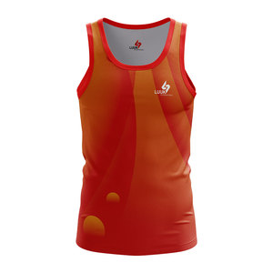 Camiseta sin mangas para hombre de marca privada, sublimación, logotipo personalizado, transpirable, de secado rápido, ligera, para fitness y deporte. - Product Image 2