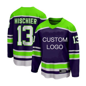 Jersey de Hockey sobre Hielo Personalizado al por Mayor 2026, Servicio OEM, 100% Algodón, Secado Rápido, Transpirable, Logotipo Personalizado, Color Personalizado, Teñido Completo - Product Image 5