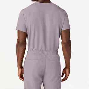 High Quality Men's Medical Scrub <b>Set</b> 4-Way Stretch Breathable V-neck Hospital Nursing Uniform <b>Doctor</b> Nurse Scrubs Suit Wholesale - Product Image 5
