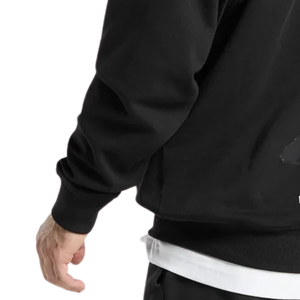 Sweat-shirt à capuche zippé noir surdimensionné pour homme, en molleton épais, coupe décontractée, style streetwear. - Product Image 6