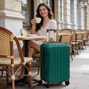 Valise à roulettes texturée givrée Three One, sans serrure TSA, 28 pouces, roues détachables, en ABS, ensembles de bagages 20 et 24 pouces - Product Image 5