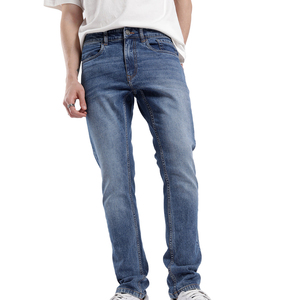 Custom High Quality High Street Men's Straight Fit Winter Denim <b>Jeans</b> Breathable Design Solid Colors <b>Embroidered</b> Sweet Logo - Product Image 4