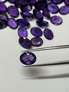 Piedra preciosa Natural Ametyest, forma ovalada, 6x8mm, 7x5mm, fina calidad, lote limpio por Sadiya internacional - Product Image 5