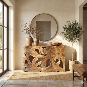 <b>SLICE</b> TEAK ROOT CONSOLE - Product Image 6