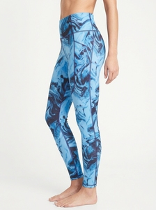 Leggings de cintura alta transpirables de elastano con estampado tie-dye para mujer, pantalones de yoga elásticos de punto para entrenamiento y descanso. - Product Image 5