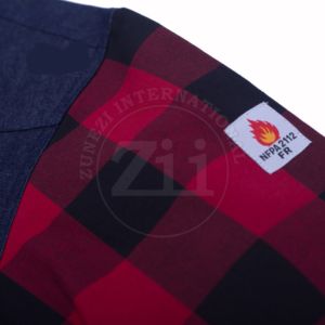 Chaquetas de Soldadura Resistentes al Fuego y al Agua FR Clothing Snaps Down de 7.5oz, Camisa FR NFPA2112 con Botones de Perla, Dos Tonos - Product Image 6