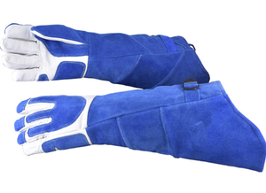 Custom Logo Heavy Duty Leather Welding <b>Gloves</b> Heat Resistant Anti-slip Anti-cut Extra <b>Long</b> Cuff - Product Image 3