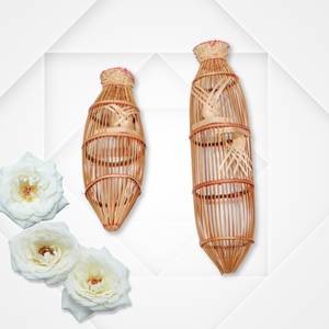 Piège à poissons artisanal en bambou, décoration en rotin tressé, symbole porte-bonheur, richesse, décoration d'intérieur, art traditionnel du pêcheur, fournisseur - Product Image 4