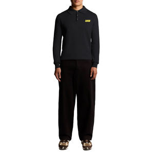 Top Selling Merino Blend Long Sleeve Polo Shirt Men's Breathable Premium <b>Wool</b> <b>Cotton</b> Comfort Casual Polo Top Custom Logo Option - Product Image 5