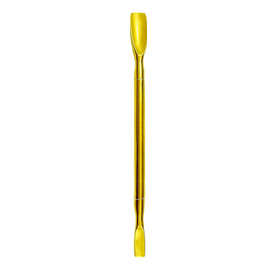 Instruments de salon de beauté de qualité supérieure, fournisseur fiable, outils professionnels pour pousse-cuticules en acier inoxydable plaqué or - Product Image 1