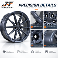 Jante forgée 10 rayons à canaux rainurés, finition gris anthracite mat, 18-22 pouces, 5x112 5x114.3 5x120 pour BMW Audi Mercedes-Benz, légère