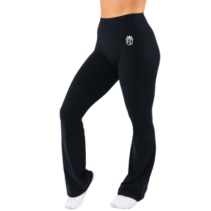 เลกกิ้งเอวสูงทรงบานไร้ตะเข็บสีดำ ยืดหยุ่นได้ เหมาะสำหรับโยคะ ออกกำลังกาย ฟิตเนส กระชับหน้าท้อง ชุดออกกำลังกายแบบมืออาชีพ - Product Image 3