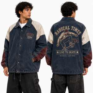 Oversized Vintage <b>Coach</b> Jacket Distressed Sportswear Nylon Skate Style Drawstring Hem Outerwear Factory Direct For Men And Women - Product Image 6