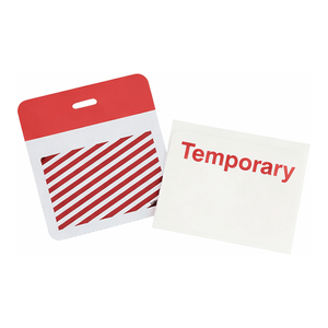 Porte-badge temporaire en plastique Brady SecurAlert à clipser pour les visiteurs et les employés - Product Image 3