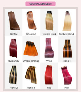 Extensions de cheveux humains vietnamiens non traités, soyeux, super doublement étirés, lisses, à l'apparence naturelle Paquets de perruques à lacet frontal - Product Image 6