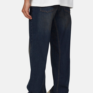 Men's Dark Wash Straight-Leg Denim Jeans Midweight Cotton Casual Fit Regular Waist Autumn Style - Product Image 5