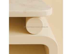 Modern Marble Top Coffee Table for Living Room Luxury White Center Table Minimalist Designer Table with Storage Shelf Luxury - Product Image 5