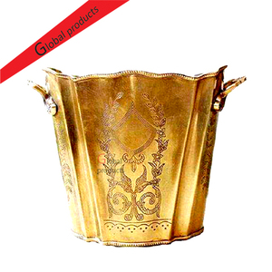 Antique <b>Gold</b> Finished Metal Eco-Friendly <b>Ice</b> <b>Bucket</b> Handle Home Outdoor Bars & Hotels Decor Wine Chiller - Product Image 2