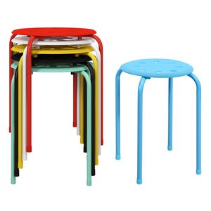 Juego de 6 Sillas Escolares Apilables de Plástico Portátiles con Estructura Metálica de 17.5 Pulgadas - Product Image 2