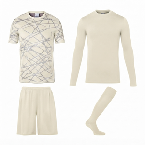 Ropa Deportiva al por Mayor, Conjunto de Camiseta de Fútbol Unisex para Adultos, Diseño Geométrico de Malla, Personalizable, con Números de Equipo, Secado Rápido - Product Image 1