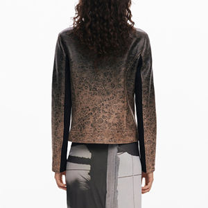 Chaqueta de Cuero para Mujer, Nueva, Elegante, Informal, de Color Sólido, Fabricada con la Mejor Calidad, Chaqueta de Cuero Genuino para Mujer - Product Image 4