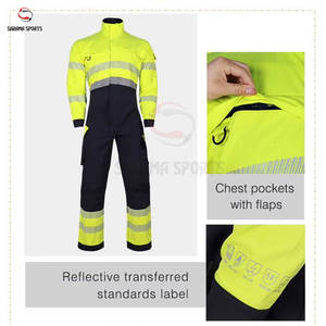 Trajes de Trabajo de Invierno Reflectantes de Alta Visibilidad Personalizados para Hombre, Trajes de Trabajo de Dos Piezas con Logotipo - Product Image 4