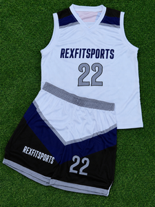 ผู้ส่งออกชุดบาสเก็ตบอล Rexfit แบบสั่งทำ |   ชุดทีมขายส่งสำหรับโรงเรียน |   เสื้อซับลิเมชั่นโพลีเอสเตอร์ 100% ระบายอากาศได้ดี แบบไม่มีแขน - Product Image 2