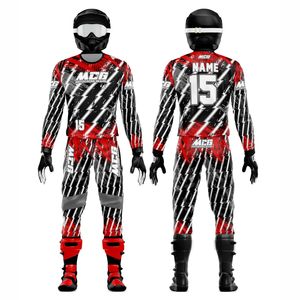 New Vintage Design Sublimation Printing MX Racing Jersey Pants High Quality Nylon Polyester Fabric Men's Motocross Riding Suit - Product Image 1