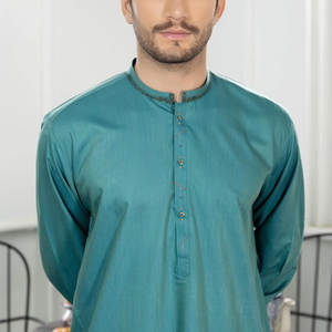 Shalwar Kameez pour hommes, style décontracté, coupe régulière, séchage rapide, sans plis, fabriqué au Pakistan, vêtements islamiques pour toutes les saisons, Bandhgala - Product Image 4
