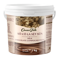 Pâte de cacao liquide composée de chocolat blanc en gros, 1 kg, pour pâtisserie, HALAL, OEM/ODM, Fabrication Cacao Talk