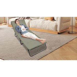 Lit de camping pliable robuste pour adultes, réglable à 5 positions, en tissu Oxford 1200D, avec sac de transport - Product Image 5