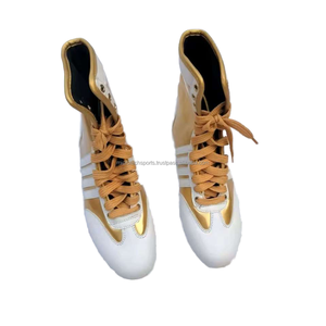 รองเท้าชกมวยหนัง PU น้ำหนักเบาสำหรับมืออาชีพ, รองเท้ามวยปล้ำคิกบ็อกซิ่งทำด้วยมือ - Product Image 2