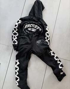 High Quality Men Sweatsuit Set Graphic Panel Hoodie And Jogger <b>Pants</b> Custom Manufacturer - Product Image 1