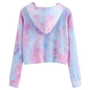 เสื้อฮู้ดถักแบบครอปสำหรับผู้หญิง สไตล์อีโคชิค แขนยาว สวมใส่สบายสำหรับฤดูใบไม้ผลิ พร้อมโลโก้ด้านหน้า - Product Image 4