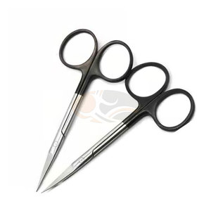 Ciseaux micro-iris manuels TC double courbure de haute qualité, lames droites en acier inoxydable, 2 pièces, instrument chirurgical à lames tranchantes - Product Image 3