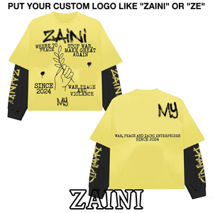 เสื้อเชิ้ตผู้ชายสองชั้น พรีเมียม 400 กรัม ผ้าคอตตอนเจอร์ซีย์ถัก สีเหลืองดำ แขนสั้น สกรีนโลโก้ตามสั่ง เสื้อเชิ้ตทางการ - Product Image 1