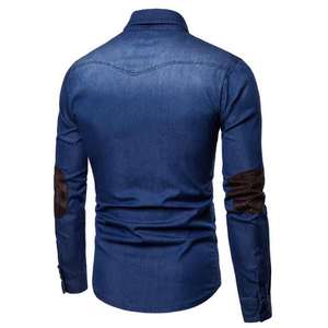 Blouson Bomber en Jean Personnalisé OEM pour Homme, Manches Longues en Polyester/Coton, Col Rabattu, Double Poche, Grande Taille, Style Vintage - Product Image 6