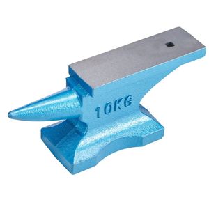 Yunque de hierro fundido de 22 libras con un solo cuerno, yunque robusto con cuerno para herramientas de forja de herrero, equipo negro en venta - Product Image 1