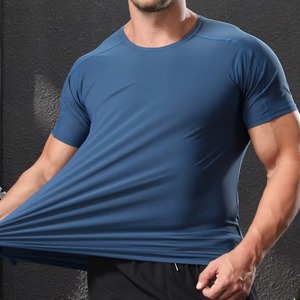 Custom Workout Fitness T Shirt Manufacturer Compression Activewear Cotton Polyester Four Way <b>Stretch</b> Embroidery DTF Printing - Product Image 6