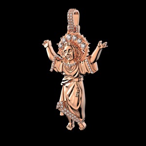 Pendentif Bébé Jésus en Moissanite Symbole Amour Divin Protection Argent 925 Plaqué Or 14K Certifié GRA 1.50CT Collier Sacré - Product Image 1