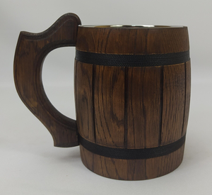 Jarra de Cerveza de Madera Hecha a Mano Estilo Vintage |   Jarra de Cerveza de Madera Natural para Cerveza, Cerveza Alemana y Whisky - Product Image 1