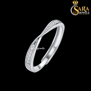 Anillo de Oro Blanco de 14K Estilo Vintage con Diamante Moissanita y Gema Rosa para Regalo de Boda, Compromiso, Aniversario o Fiesta - Product Image 1