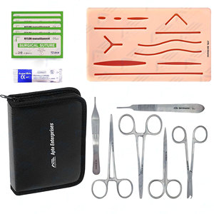 Kit Completo de Práctica de Sutura Quirúrgica con Almohadilla de Sutura Curva, Kits de Práctica de Cirugía Menor para Estudiantes de Medicina - Product Image 1