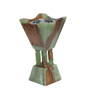 Quemador de Incienso Artesanal de Madera de Acacia Ecológica Premium con Incrustaciones de Resina Epoxi, Diseño Tradicional Árabe Mubkhar, Personalizable - Product Image 6