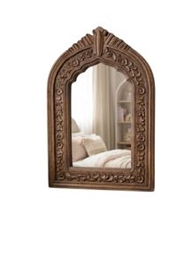 Vintage Gold Resin <b>Rectangle</b> <b>Mirror</b> Frame Decorative <b>Wall</b> Hanging Ornament French Country Housewarming Home Decor - Product Image 1