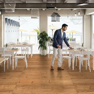 Carreaux de sol et de mur en porcelaine Eminent Wood Brown 800x1600mm, finition mate et brillante, résistants aux acides et antidérapants, pour piscines (vente en gros) - Product Image 5