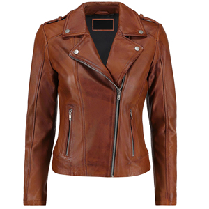 Biker Style Vintage Sheep <b>Skin</b> Leather Jacket Women Motorcycle Zip-Up Thick Silk Lining Quick Dry - Product Image 1