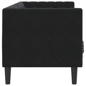 Canapé Chesterfield 3 places en velours noir 100% polyester pour salon - Product Image 5